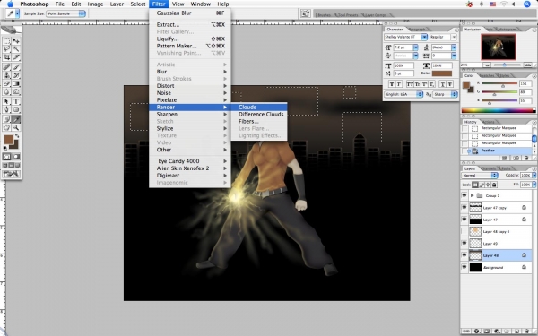 Creation of Narutric (fighter): Step 72